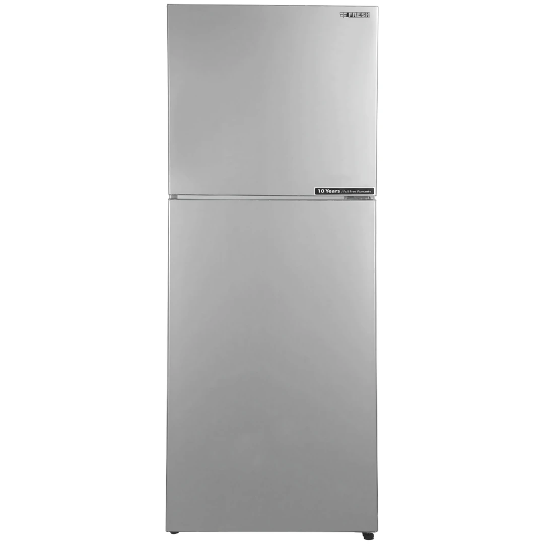 ثلاجة فريش، نوفروست، 397 لتر، 2 باب، فضي، FNT-BS470BT