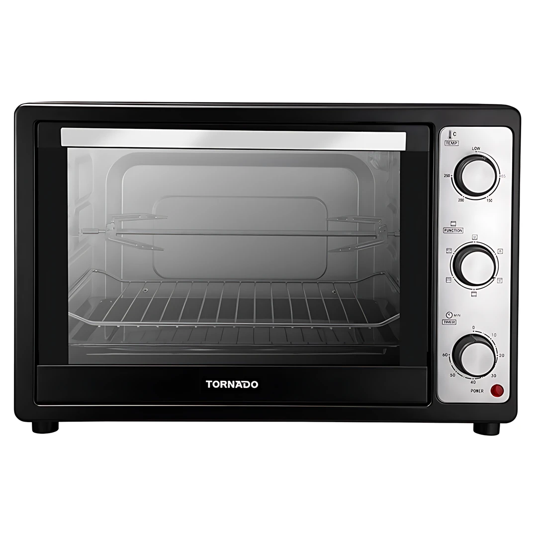 فرن كهربائي تورنيدو، 48 لتر، 1800 وات، شواية ومروحة، اسود، TEO-48DGE K